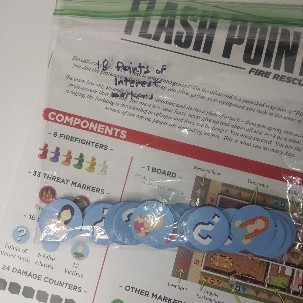 Flash Point Fire Rescue Board Game Indie Boards & Cards Complete Firefighter - Picture 12 of 16